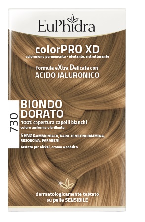 EUPHIDRA COLORPRO XD 730 BIONDO DORATO GEL COLORANTE CAPELLI IN FLACONE + ATTIVANTE + BALSAMO + GUANTI - Angeli Pharm