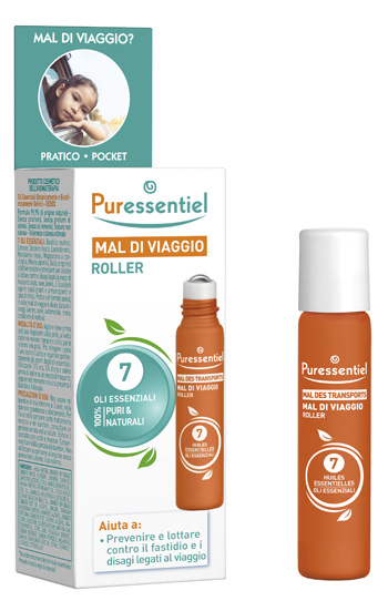 PURESSENTIEL ROLLER MAL DI VIAGGIO 7 OLI ESSENZIALE 5 ML - Angeli Pharm
