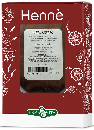 HENNE COLORANTE CAPELLI CASTANO 100 G - Angeli Pharm