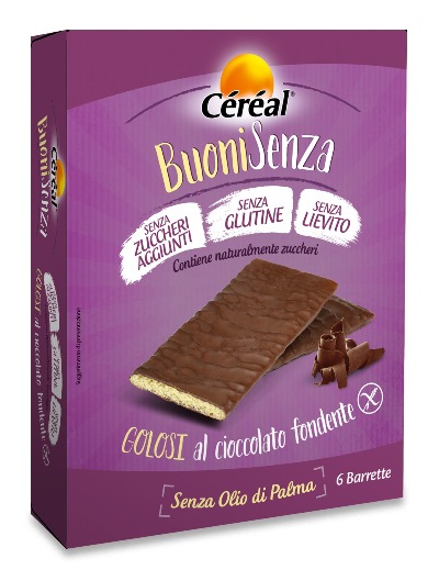 CEREAL BUONI SENZA GOLOSI CIOCCOLATO FONDENTE 6 X 17 G - Angeli Pharm