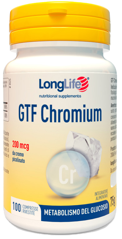 LONGLIFE GTF CHROMIUM 100 COMPRESSE RIVESTITE - Angeli Pharm