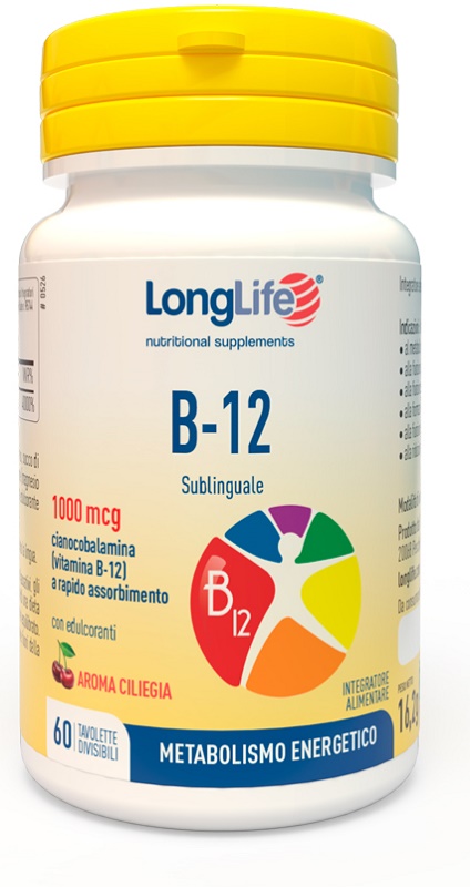 LONGLIFE B12 1000 MCG 60 TAVOLETTE - Angeli Pharm