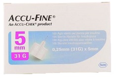 AGO PER PENNA DA INSULINA ACCU-FINE PEN NEEDLE ACCU-CHEK GAUGE 31 X 5MM 100 PEZZI - Angeli Pharm