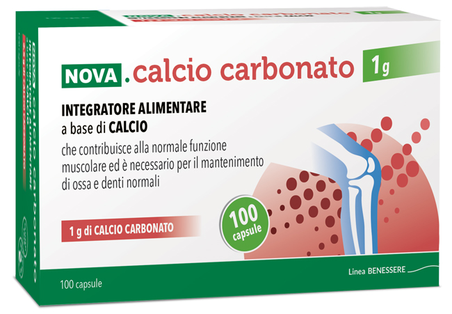 NOVA CALCIO CARBONATO 1 G 100 CAPSULE - Angeli Pharm