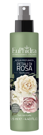 EUPHIDRA ACQUA PROFUMATA ROSA IN FLACONE CON ETICHETTA POMPA SPRAY - Angeli Pharm