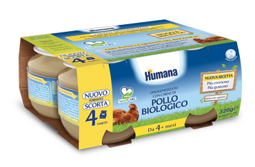 HUMANA OMOGENEIZZATO DI POLLO BIOLOGICO 4 X 80 G - Angeli Pharm