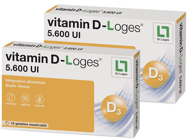VITAMIN D-LOGES 30 GELATINE MASTICABILI GUSTO LIMONE 42 G - Angeli Pharm