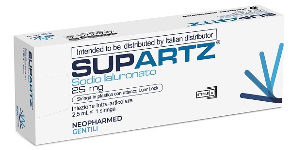 SIRINGA PRERIEMPITA INTRA-ARTICOLARE SUPARTZ ACIDO IALURONICO 25 MG 2,5 ML 1 PEZZO - Angeli Pharm