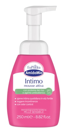 EUPHIDRA AMIDOMIO INTIMO MOUSSE ATTIVA PH 3,5 250 ML - Angeli Pharm