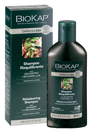 BIOKAP BELLEZZA BIO SHAMPOO RIEQUILIBRANTE COSMOS ECOCERT 200 ML BIOSLINE - Angeli Pharm