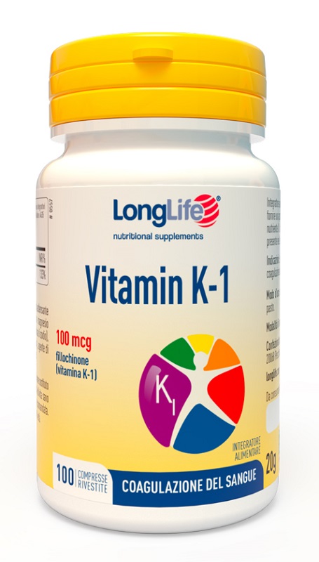 LONGLIFE VITAMIN K 100MCG 100 COMPRESSE RIVESTITE - Angeli Pharm