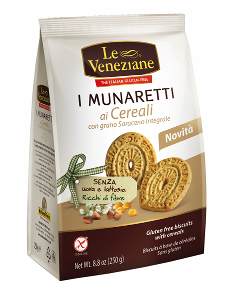LE VENEZIANE MUNARETTI BISCOTTI CEREALI GRANO SARACENO INTEGRALE 250 G - Angeli Pharm