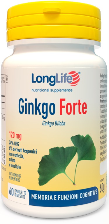 LONGLIFE GINKGO FORTE 60 TAVOLETTE RIVESTITE - Angeli Pharm