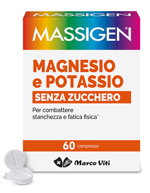 MASSIGEN MAGNESIO POTASSIO SENZA ZUCCHERI 60 COMPRESSE - Angeli Pharm