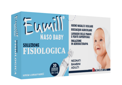 EUMILL NASO BABY SOLUZIONE FISIOLOGICA 20 CONTENITORI MONODOSE 5 ML - Angeli Pharm