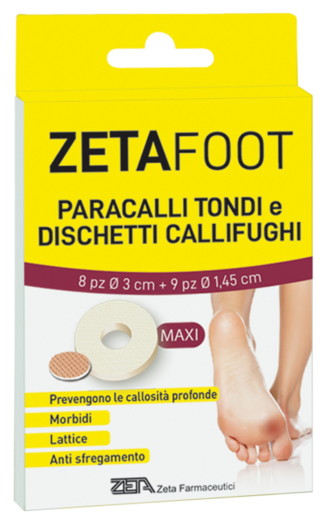 ZETAFOOT PARACALLO TONDO 8 PEZZI + DISCHETTO CALLIFUGO 9 PEZZI - Angeli Pharm