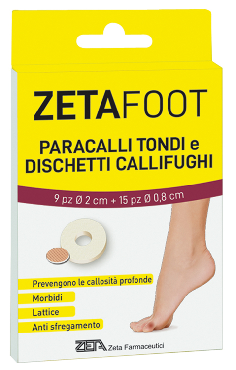 ZETAFOOT PARACALLO TONDO 9 PEZZI + DISCHETTO CALLIFUGO 15 PEZZI - Angeli Pharm