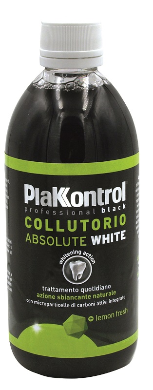 PLAKKONTROL ABSOLUTE WHITE COLLUTORIO BLACK 500 ML - Angeli Pharm
