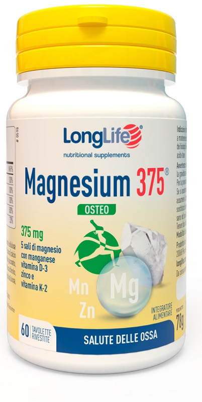 LONGLIFE MAGNESIUM 375 OSTEO 60 TAVOLETTE - Angeli Pharm