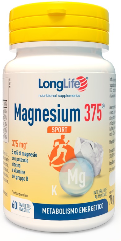 LONGLIFE MAGNESIUM 375 SPORT 60 TAVOLETTE - Angeli Pharm