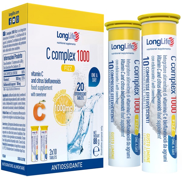 LONGLIFE C COMPLEX 1000 FIZZ 20 COMPRESSE EFFERVESCENTI - Angeli Pharm
