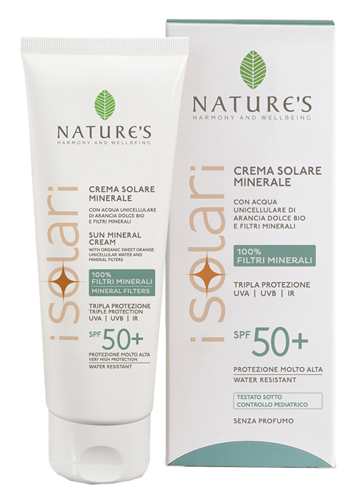 NATURE'S I SOLARI CREMA VISO CORPO MINERALE SPF50+ 100 ML - Angeli Pharm