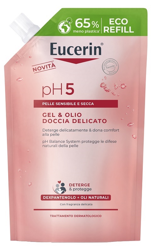 EUCERIN GEL & OLIO DOCCIA DELICATO 400 ML REFILL - Angeli Pharm