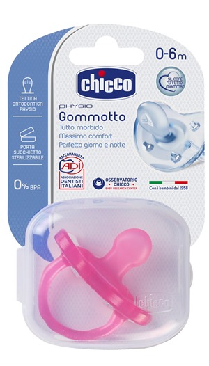 CHICCO GOMMOTTO IN SILICONE GIRL 0-6 MESI 1 PEZZO - Angeli Pharm