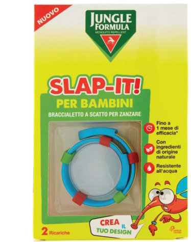 JUNGLE FORMULA SLAP-IT BRACCIALETTO ANTI-ZANZARE PER BAMBINI+ 2 RICARICHE - Angeli Pharm