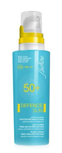 DEFENCE SUN 50+ LATTE FLUIDO PROTEZIONE MOLTO ALTA 125 ML - Angeli Pharm
