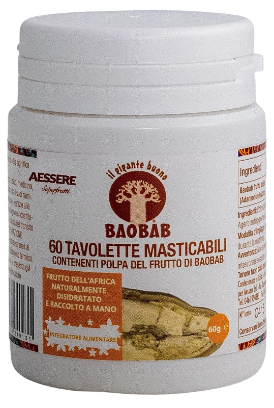 BAOBAB AESSERE 60 TAVOLETTE MASTICABILI - Angeli Pharm