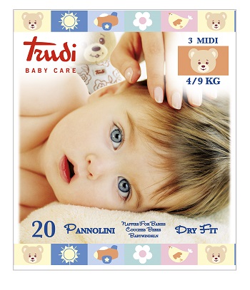 TRUDI BABY CARE PANNOLINI DRY FIT MIDI 4/9 KG 20 PEZZI - Angeli Pharm
