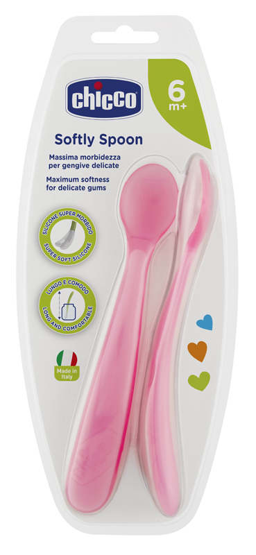 CHICCO CUCCHIAIO SILICONE FEMMINILE BI PACK 6M+ - Angeli Pharm