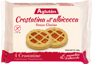 AGLUTEN CROSTATINA ALL'ALBICOCCA 180 G - Angeli Pharm
