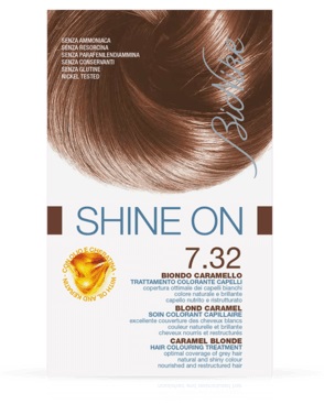 BIONIKE SHINE ON TRATTAMENTO COLORANTE CAPELLI BIONDO CARAMELLO 7.32 - Angeli Pharm