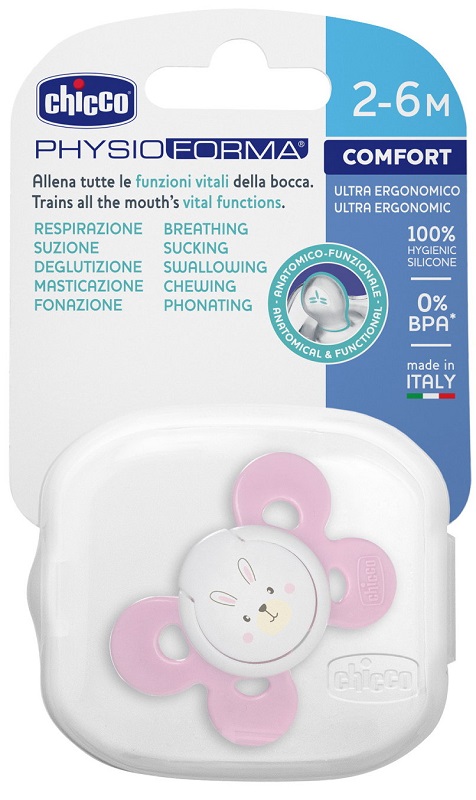 CHICCO SUCCHIETTO COMFORT GIRL IN SILICONE 2-6 MESI 1 PEZZO - Angeli Pharm