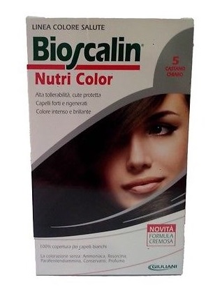 BIOSCALIN NUTRI COLOR 5 CASTANO CHIARO SINCROB 124 ML - Angeli Pharm