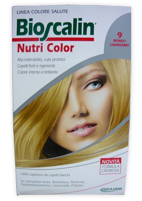 BIOSCALIN NUTRI COLOR 9 BIONDO CHIARISSIMO SINCROB 124 ML - Angeli Pharm