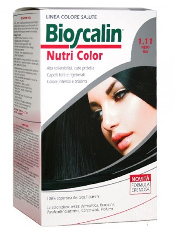 BIOSCALIN NUTRI COLOR 1,11 NERO BLU SINCROB 124 ML - Angeli Pharm