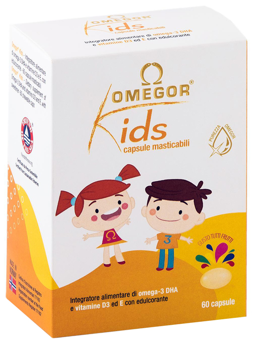 OMEGOR KIDS 60 CAPSULE MASTICABILI - Angeli Pharm