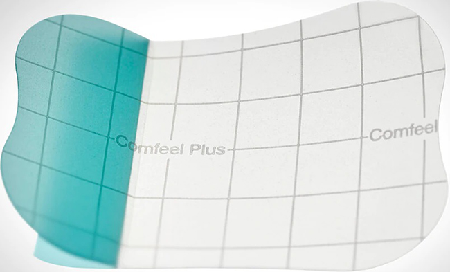 MEDICAZIONE SPECIALE ATTIVA TRASPARENTE CON IDROCOLLOIDE COMFEEL PLUS 5X7 CM 10 PEZZI - Angeli Pharm