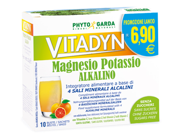 VITADYN MAGNESIO POTASSIO ALKALINO SENZA ZUCCHERO 10 BUSTINE - Angeli Pharm