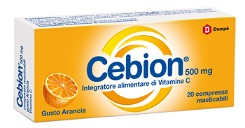 CEBION MASTICABILE ARANCIA VITAMINA C 500 MG 20 COMPRESSE - Angeli Pharm