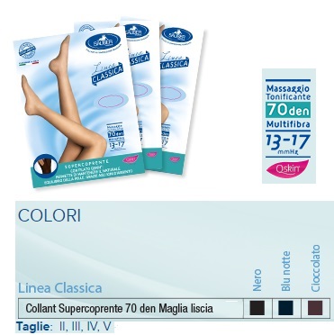 SAUBER COLLANT 70 DENARI SUPER COPRENTE MAGLIA LISCIA BLU 4 LINEA CLASSICA - Angeli Pharm