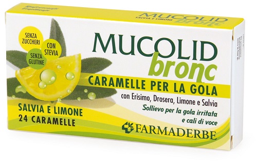 MUCOLID BRONC SALVIA & LIMONE 24 CARAMELLE - Angeli Pharm