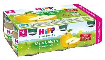 HIPP BIO OMOGENEIZZATO MELA GOLDEN 6X80 G - Angeli Pharm