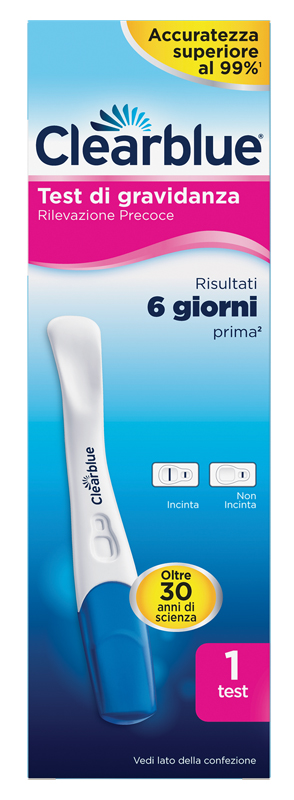 TEST DI GRAVIDANZA CLEARBLUE RILEVAZIONE PRECOCE 1 PEZZO - Angeli Pharm