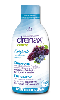 DRENAX FORTE ORIGINALE CON MIRTILLO E UVA 300 ML - Angeli Pharm
