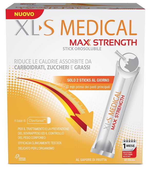 XLS MEDICAL MAX STRENGTH 60 STICK OROSOLUBILI - Angeli Pharm