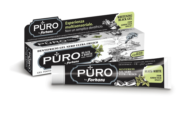 DENTIFRICIO FORHANS GEL BLACK4WHITE - Angeli Pharm
